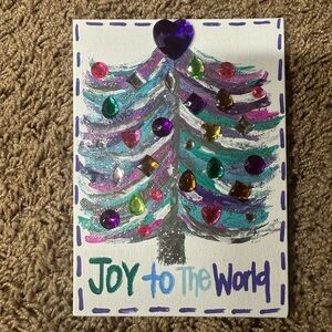 Joy to the World - Glitter Christmas Tree